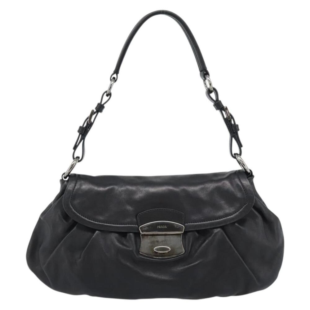 Prada Saffiano Galleria Shoulder Bag Black
